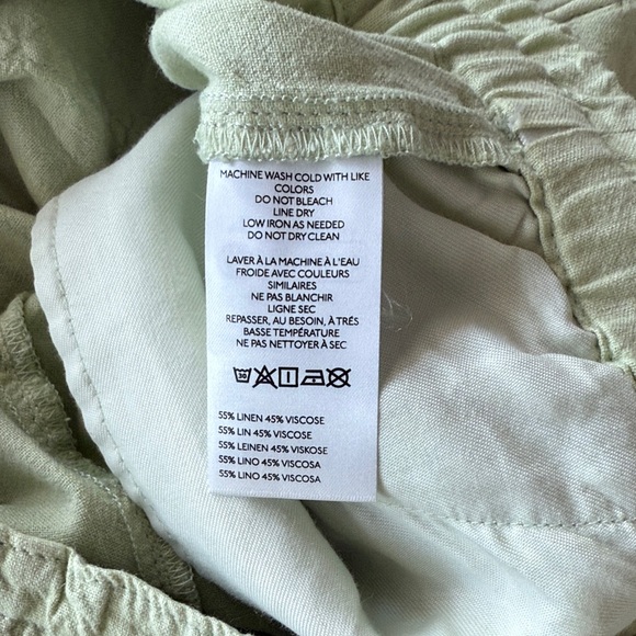 Anthropologie Pilcro Linen Beach Cargo Pants, Mint Green, Size Large, NWT - Picture 7 of 10